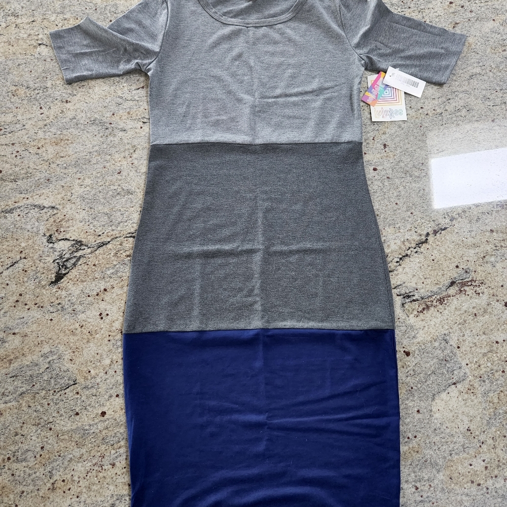 Lula Roe Julia XXS colorblock dress. NWT.